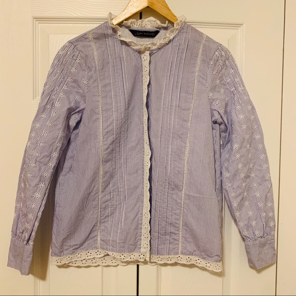 Zara button down blouse